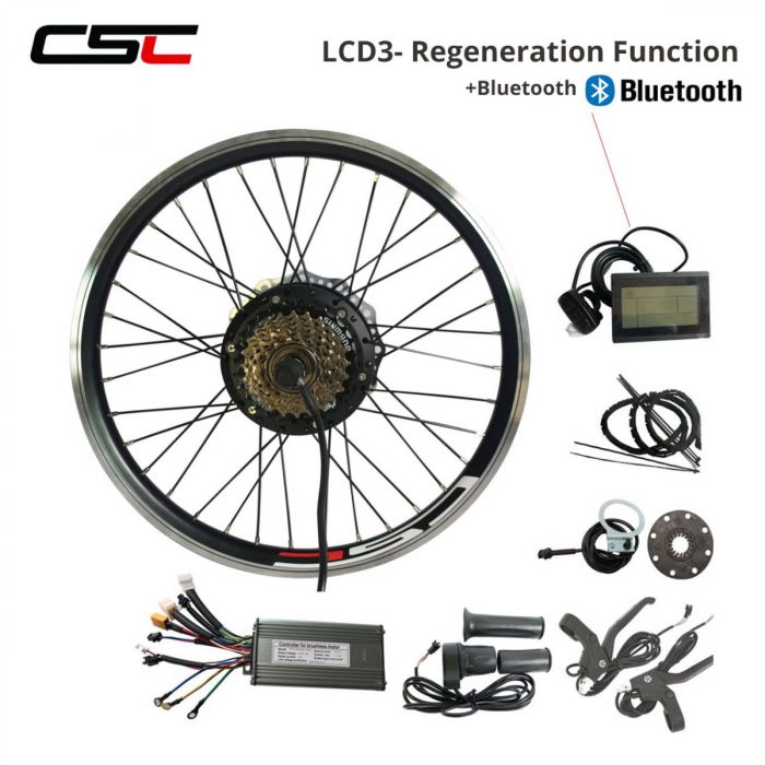 Ebike LCD3 Supports Regenerative Pedal Assist  Electric Bike Kit 1000W 1500W 