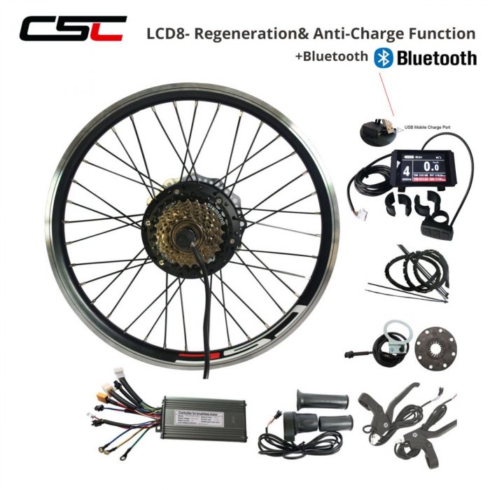 The hub motor electric bike top conversion kit