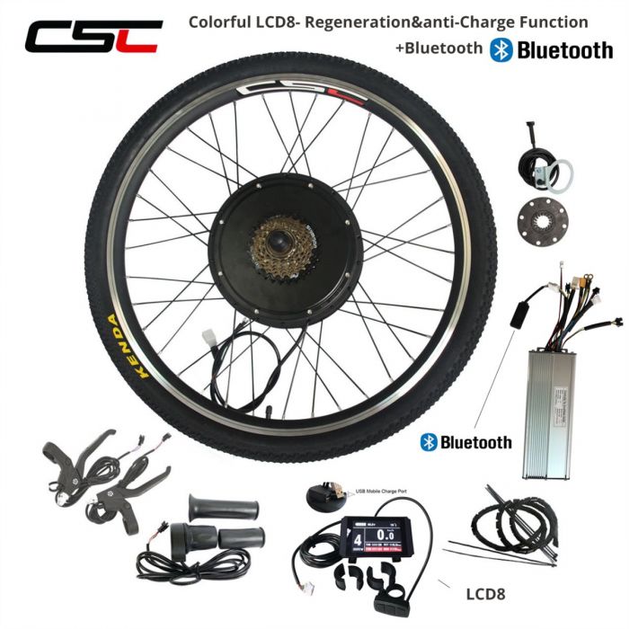 26" Electric Bicycle 48V 1000W Rear Wheel Conversion Kit New E-Bike Motor Hub 