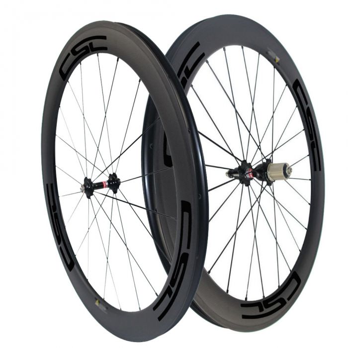 700C 60mm clincher full carbon bike wheel alloy brake,front only 23mm width 