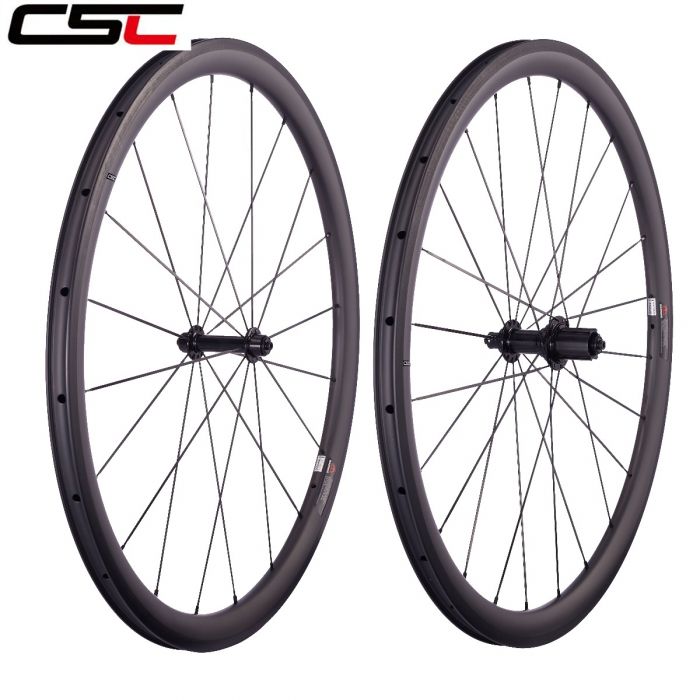 Superteam 700C Carbon Road Bike Wheelset – 60mm Front / 88mm Rear
