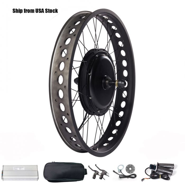 Fat Tire Bicycle Rear Wheel Conversion Kit 26 inch 190mm Motor Ebike Kit 1500W Ship from USA
