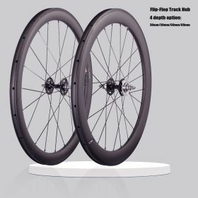 CSC 38mm 50mm 60mm 88mm Clincher Tubeless Carbon Fiber Track bike wheels Flip Flop Bicycle wheelset 25mm rim Width V Brake 