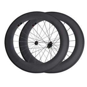 88mm Tubular Clincher Carbon fiber Road Bicycle Wheelset DT240 hub Sapim cx ray spokes