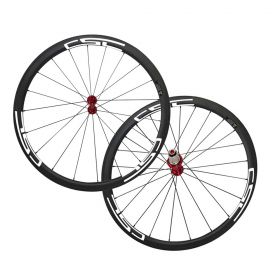 SAT Toray T800 700C 23mm 25mm Width U Shape 38mm Clincher Tubeless Ready Carbon Road Wheelset( No outer Hole)