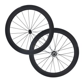 CSC 60mm Tubular Clincher Carbon Bike Road Wheels Powerway R51 2:1 Hub