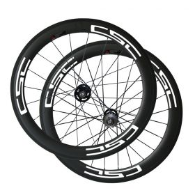 23mm 25mm Width 60mm Tubular Clincher Tubeless Carbon Track bike wheels Fixed Gear Bicycle wheelset 