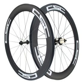 Ceramic Bearing 60mm Tubular Clincher Chinese Carbon Bike Wheels Powerway R13 hub Sapim Spokes