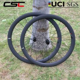 3K Brake Surface CSC Clincher Tubeless Carbon Fiber Road bike wheels 54T Ratchet V Brake Hub  38mm 45mm 50mm 55mm 60mm Bicycle wheelset 28mm rim Width