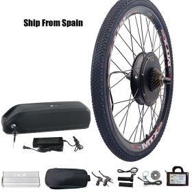 Ship From Spain Stock 26" 27.5" 29" 48V 1000W 1500W Electric Bike Conversion Kit With 48V 18A lithium Battery 