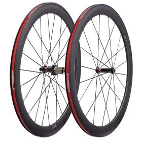 CSC 50mm Clincher Tubeless Carbon Bike Wheels 25mm Width Straight Pull Novatec AS511SB FS522SB Hub Pillar 1432 Pillar 1420 Sapim cx ray Spoke option