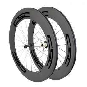 U shape 23mm, 25mm Width 88mm Clincher Tubular Carbon Bicycle Road Wheels Powerway R13 hub 