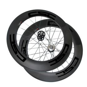 88mm Tubular Clincher Tubeless Carbon Track bike wheels Flip Flop Bicycle wheelset 23mm 25mm rim Width U Shape