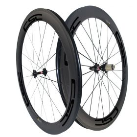 T800 Carbon Fiber 60mm Clincher Tubular Carbon Road Bike Wheelset 23mm/25mm width U Shape