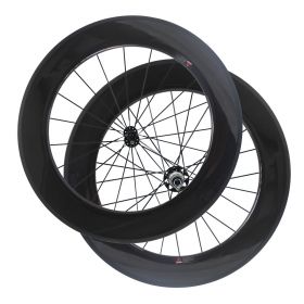 700C Chinese 88mm Carbon Bicycle Road Wheels Powerway R51 2:1 Hub Tubular Clincher