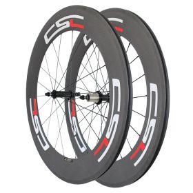 Powerway R36 Ceramic Bearing Hub Sapim CX-Ray Spokes 88mm Tubular Clincher Tubeless Carbon road Wheelset 23mm,25mm Width