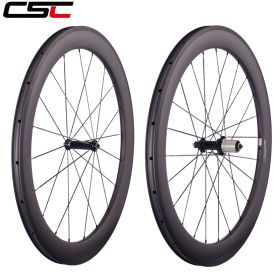 No outer hole SAT  60mm Road Bicycle Hot 700C Carbon Wheels with Straight Pull AS511SB Hub 