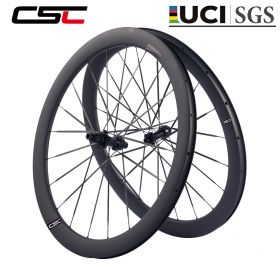 EU Include TAX /fast delivery| 1320g 50mm Tubeless Carbon Wheelset 28mm wide with Carbon Spokes 54T Ratchet Hub for 700C Gravel cyclocross Disc Brake Road Bikes 
