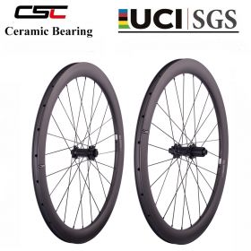 Center Lock Straight Pull Disc Brake carbon wheelset 30mm width 35mm/45mm/50mm Clincher Tubeless Carbon Cyclocross Bicycle wheels Ceramic Bearing Sapim cx ray Spoke 12x100/12x142mm Thru Axle