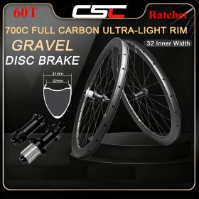 1350g DLR 5.0 UCI 700C Carbon Gravel Wheels Disc Brake 40mm 45mm Profile 26mm 32mm inner Width Clincher Tubeless 12mm Thru Axle 60T Ratchet Hub