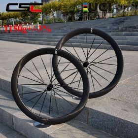 DLR 4.0 carbon spokes 1150g 35mm 40mm 50mm Tubeless Carbon Wheelset  with Carbon Spokes 54T Ratchet Hub & Ceramic Bearings for 700C Gravel Bikes Paintless Carbon finish 