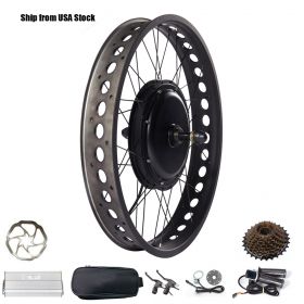 Ship from USA CSC Fat Tire Bicycle Rear Wheel Conversion Kit 26*4.0inch 190mm Motor Ebike Kit 48V 1500W 