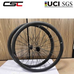 1230g Carbon spokes Rim Brake carbon Fiber wheels 3K brake surface 54T Ratchet V Brake Clincher Tubeless 38mm 50mm Road bike Wheelset